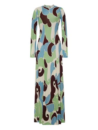 Cara Cara Aspen printed maxi dress - women - Viscose/Spandex/Elastane - M - Neutrals