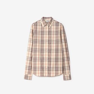 Burberry Regular Fit Check Cotton Shirt