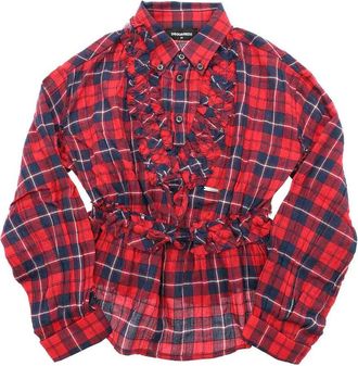 Dsquared2 Checked blouse in red and blue