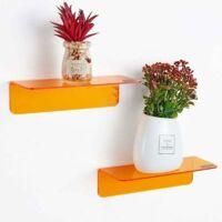 OEM Estante De Pared Sin Taladrar, Juego De 2, F&aacute;cil Expansi&oacute;n Del Espacio De Pared - Estante De Pared Peque&ntilde;o Autoadhesivo De Acr&iacute;lico Para Dormitorio, B