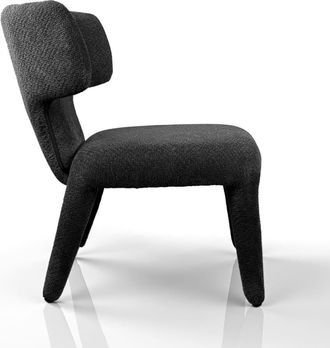 Oresteluchetta Sill&oacute;n tejido jaspeado antracita 80x67x75 cm