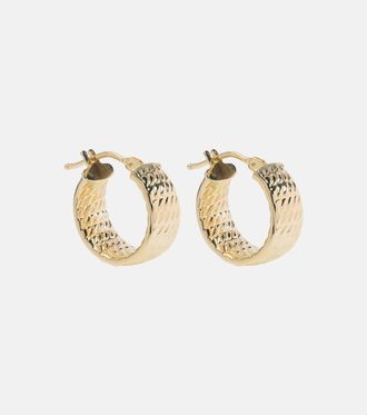 Stone and Strand Le Groove 14kt gold hoop earrings