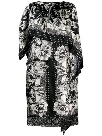 Antonio Marras floral print dress - women - Silk/Polyester/Cupro/Virgin Wool - 42 - Black
