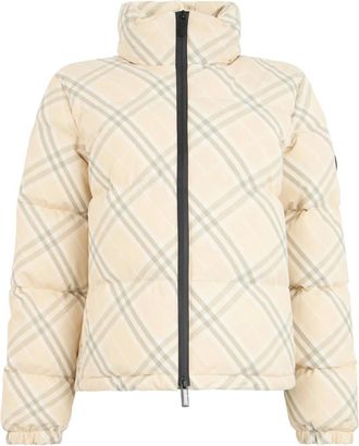 Burberry Chaqueta de cuello alto con cremallera - Jackets - Mujer - Beige - XS
