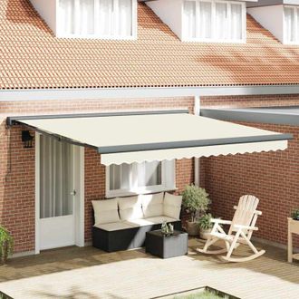 vidaXL Toldo Retr&aacute;ctil Aluminio Y Tela Color Crema 4x3 M Vidaxl