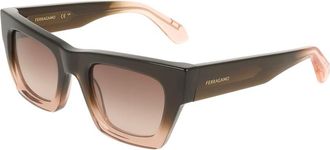 Ferragamo Brown Gradient Butterfly Ladies Sunglasses SF2105S 234 50