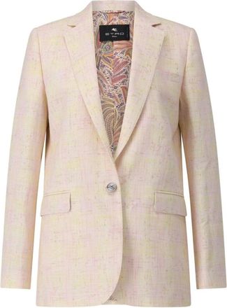 Etro Blazers - Dames - Blazers - Roze - XS - Tweed - Jassen