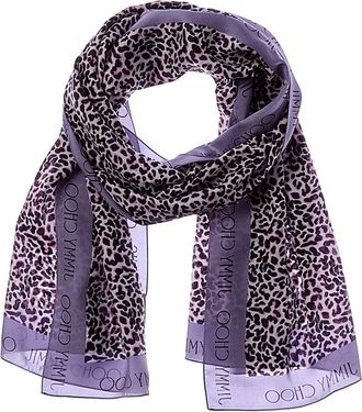 Jimmy Choo London Logo Silk Scarf