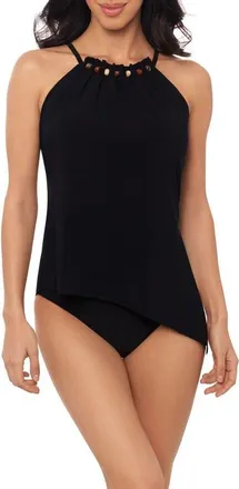 Magic Suit By Miraclesuit Moonstone Regina Tankini Top in Black at Nordstrom, Size 10