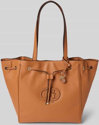 Guess Shopper mit Label-Applikation Modell CALEBRA DRAWSTRING TOTE in Cognac, Größe 1