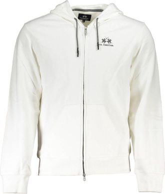 La Martina Cotton Men Sweater with Hood and Zip Mens Pockets
