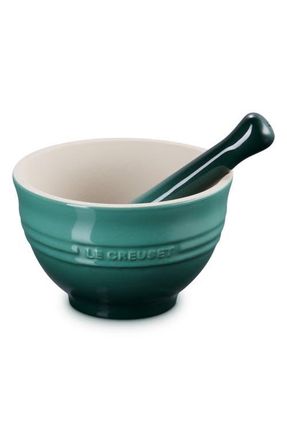 LE CREUSET Stoneware Mortar & Pestle Set in Artichaut at Nordstrom