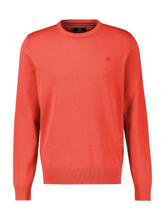 Lerros Strickpullover LERROS Crewneck Strickpullover, Herren, Gr. XXL, vivid rot, 100% Baumwolle, Pullover Strickpullover, Weicher Strick-Pullover, Rundhalsa