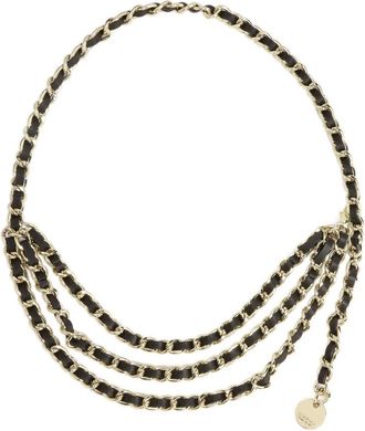 Kazar Decoratieve leren en metalen riem - Dames - Riemen - Veelkleurig - 90 CM - Leer - Accessoires