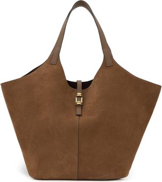 Reiss Lyra Leather & Suede Tote in Tan at Nordstrom