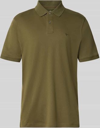 Fynch-Hatton Fynch-Hatton Regular Fit Poloshirt mit Logo-Stitching in Oliv, Gr&ouml;&szlig;e 3XL