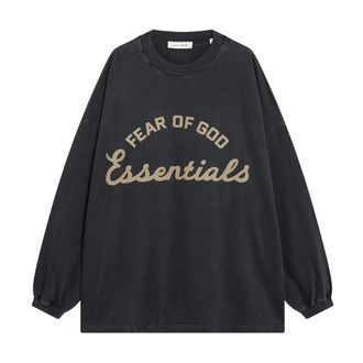 Fear of God Long Sleeve Tops, male, Gray, Size: XL Training 90s Long Sleeve Tee