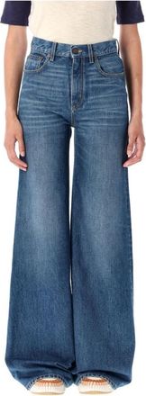 Chlo&eacute; High-rise Flare Jeans - Dames - Loose Fit Jeans - Blauw - W25 - Katoen - Jeans