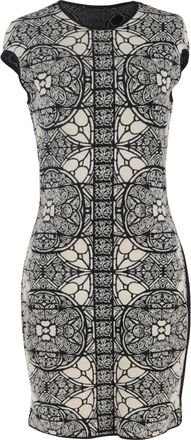 Alexander McQueen Alexander McQueen mini-jurk met print in veelkleurige wol