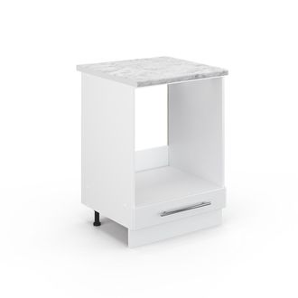 Vicco Armario Para Horno Empotrado Fame-line, Blanco Alto Brillo, 60 Cm, Et M&aacute;rmol Vicco