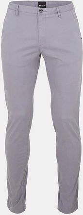 HUGO BOSS Mens Rice3 Solid Patterned Straight Chinos - Grey - Size: 28W r