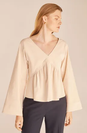 Rebecca Taylor Long Sleeve Trapeze Top