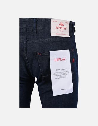 Replay Mens Replay Grover Straight Leg Jeans Dark Denim - Navy - Size: 32/32