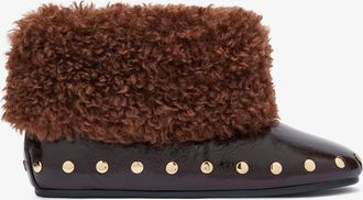 Ganni Jenny Low Boot in Brown - Size 10