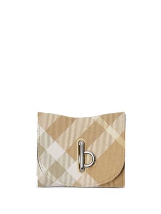 Burberry Geruite portemonnee - Beige