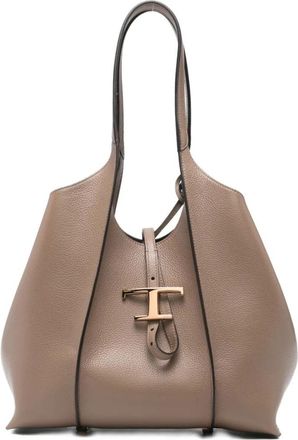 Tod's Beige T Timeless Small Tote