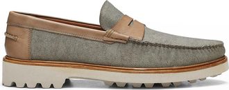 Donald J Pliner Mens Jimmy Nylon-Leather Boat Shoes