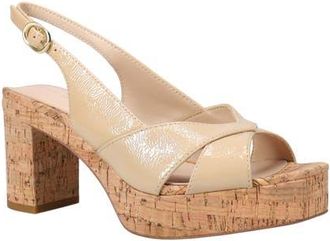 Pelle Moda Ilori Slingback Platform Sandal in Beige at Nordstrom, Size 7.5