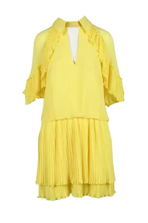 Gil Santucci Yellow Polyester Dress