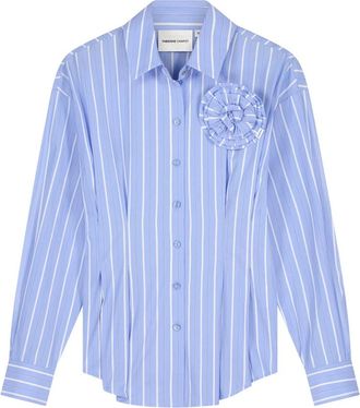 Fab By Fabienne Chapot Irina Blouse - Dames - Overhemden - Blauw - XL - Katoen - Overhemden