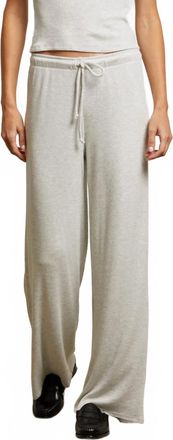 perfectwhitetee Womens Maddie Brushed Waffle Drawstring Pant In Gray