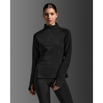 2XU Womens Ignition Haptic 1/4 Zip in Black/silver Reflective at Nordstrom, Size X-Large