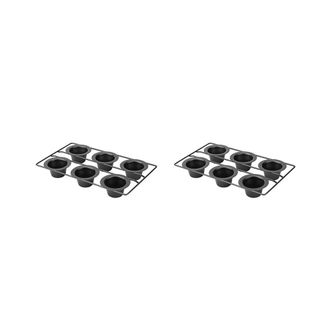 OEM Moldes Antiadherentes Para 6 Moldes De Popover, Muffins, Cupcakes Y Pudines, Ideales Para Hornear En El Horno. Perfectos Para Frittatas, Muffins, Quic