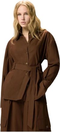 Pinko Pinko, Overhemden, Dames, Bruin, S, Katoen, Cheryl Overshirt