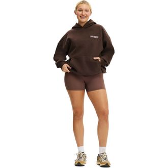 Cotton On Womens Active Plush Premium Graphic Hoodie in French Roast Outdoorsy at Nordstrom, Size X-Small