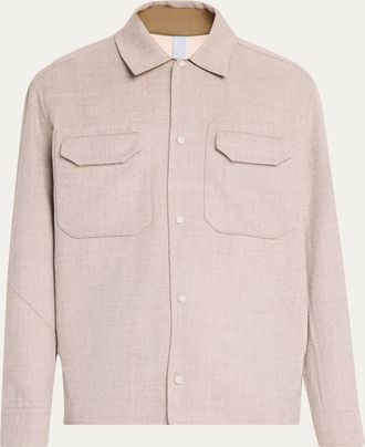 Sease Mens Double Wool-Cashmere Overshirt