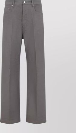 Rick Owens cotton wide leg trousers with five pockets