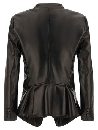 Alexander McQueen Nappa Leather Blazer - Black