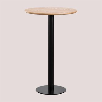 Sklum Mesa Alta De Bar Redonda En Chapa De Fresno Frappe Sklum &Oslash;70 Cm