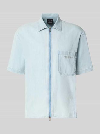 A|X Armani Exchange Regular Fit Jeanshemd aus reiner Baumwolle Modell CAMICIA in Jeansblau, Gr&ouml;&szlig;e XXL