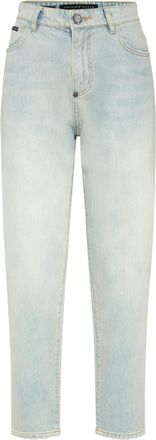 Philipp Plein Denim Trousers Mom Fit Logo