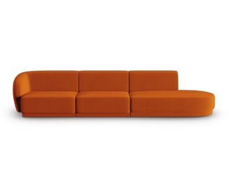 CXL by Christian Lacroix Sof&aacute; modular derecho 4 plazas de terciopelo terracota