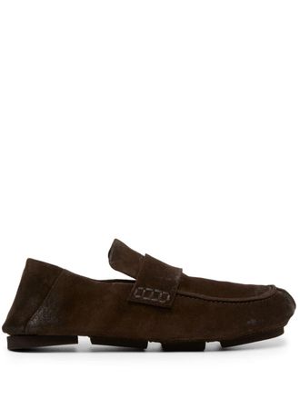 Mars&egrave;ll Toddone round-toe suede loafers - Brown