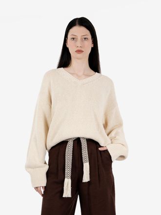 Alysi Maglione over in cotone meringa