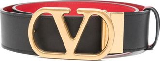 Valentino Garavani Black VLogo Signature Belt