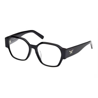 MCM Mcm Eyeglasses Rectangle Full Rim, Shiny Black Frame And Clear Demo Lenses Lens Mw5008-D001